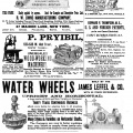 JAMES LEFFEL WATER WHEEL TURBINE WITH A A W  WOODWARD SIZE 3 GOVERNOR CIRCA 1893 001